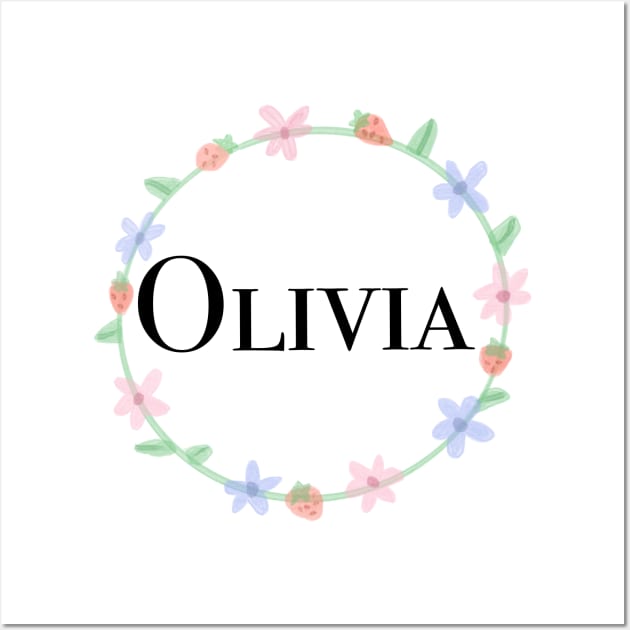 Olivia name design Wall Art by artoftilly